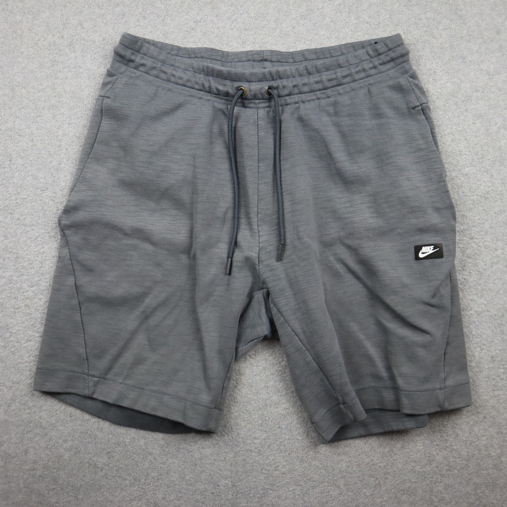 Nike Shorts Mens Size L Grey Knit Athletic Gym Training Drawstring Pocket Sweat